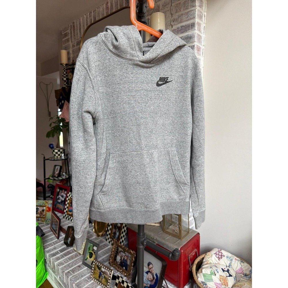 Nike funnel-neck pullover‎ hoodie kangaroo pocket special edition logo girls M